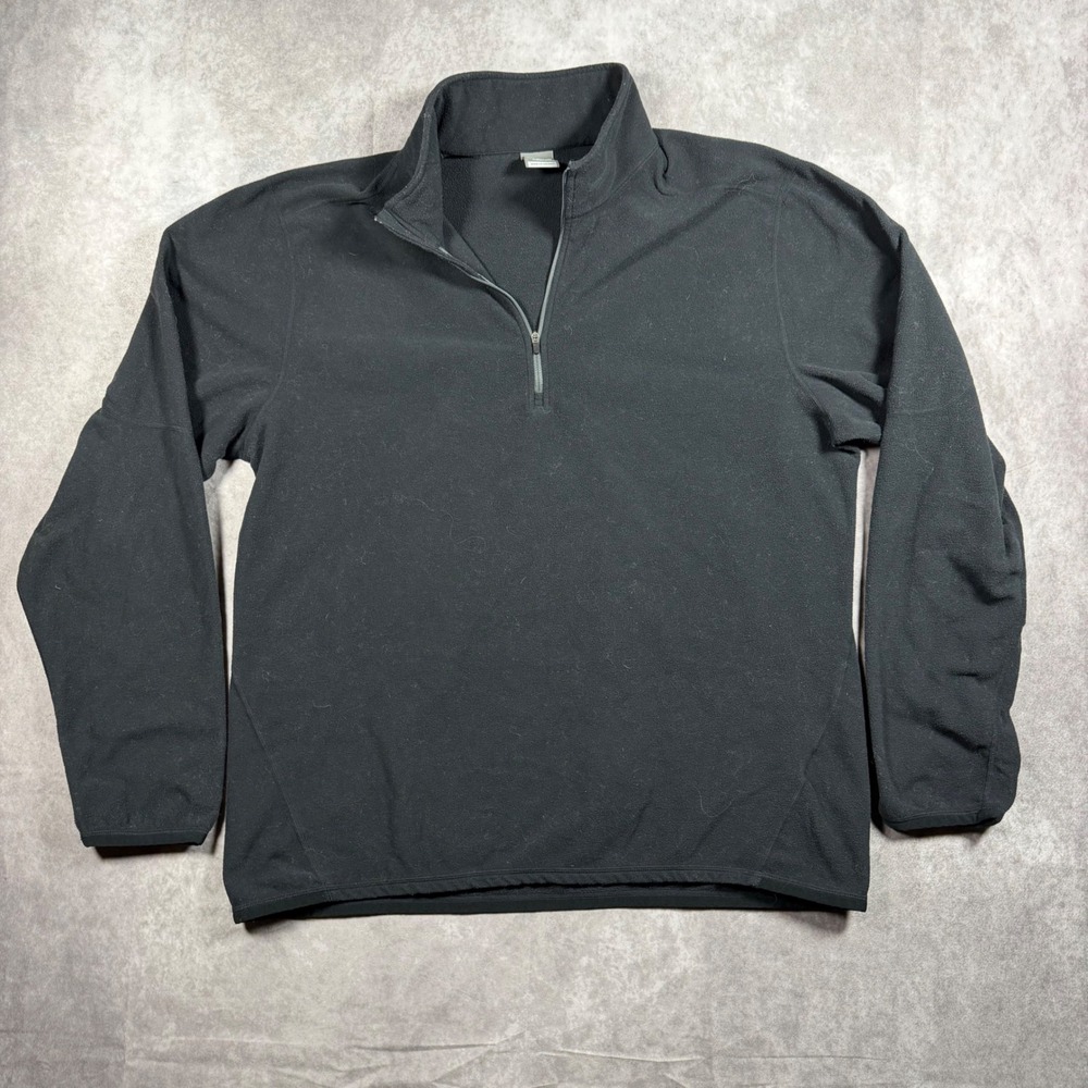 Nike Fit Therma Mens XXL Black Quarter Zip Fleece Pullover Mock Neck Sweatshirt